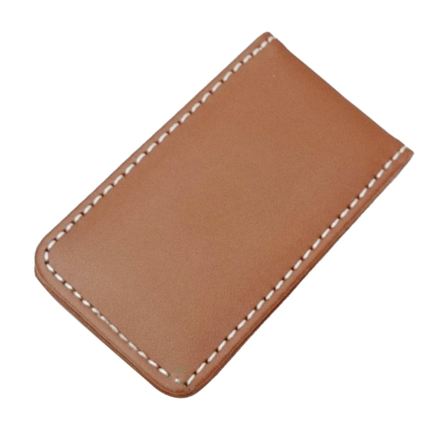 Magnetic Money Clip Dollar Cash Clamp Card Holder Wallet Brown_80x46x8mm