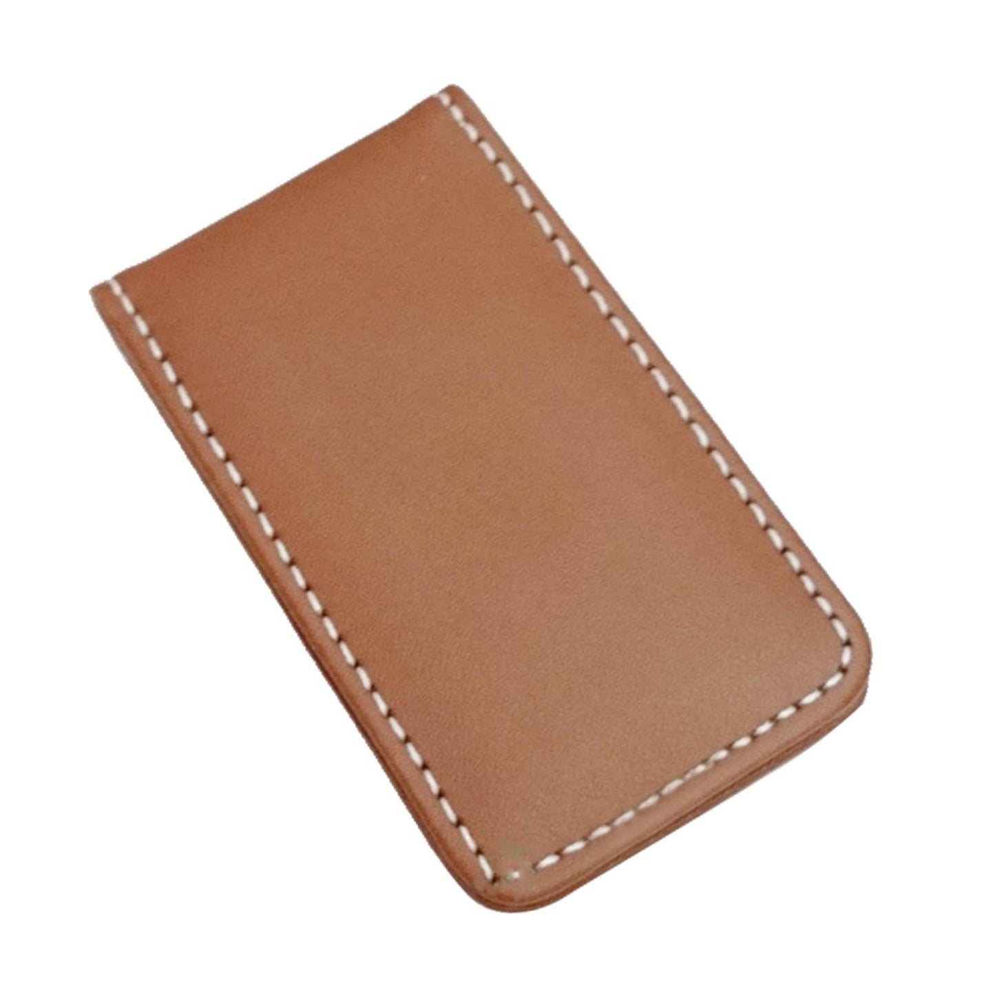 Magnetic Money Clip Dollar Cash Clamp Card Holder Wallet Brown_80x46x8mm