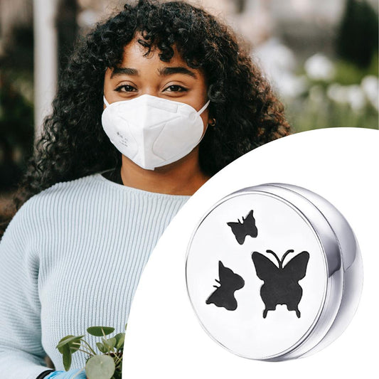 Stainless Steel Essential Oil Diffuser Locket Button for Face Mask WIFI