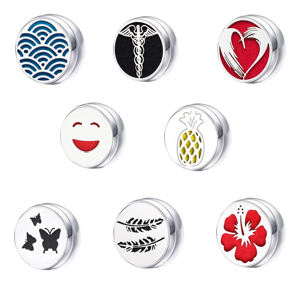 Stainless Steel Essential Oil Diffuser Locket Button for Face Mask WIFI