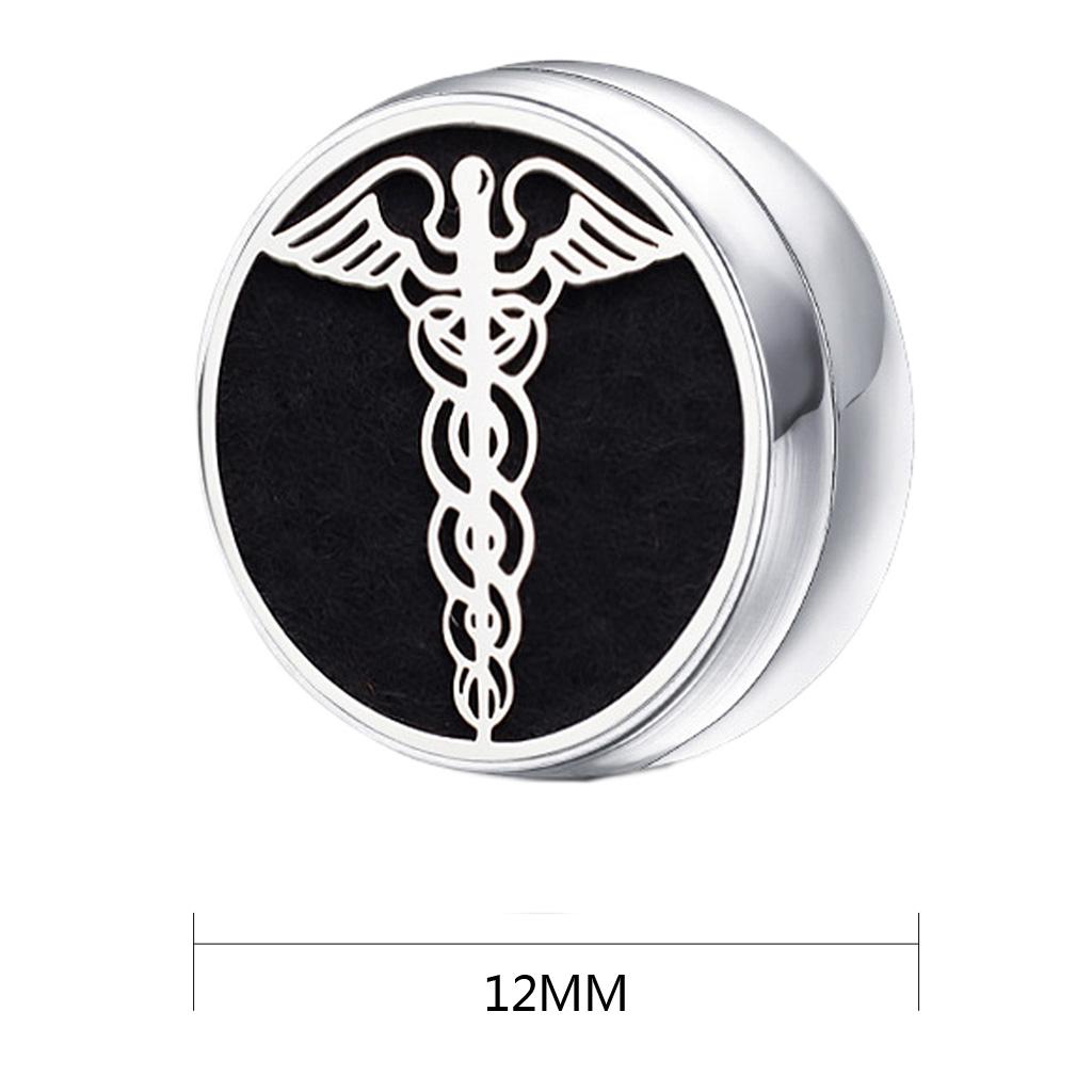 Stainless Steel Essential Oil Diffuser Locket Button for Face Mask Wing