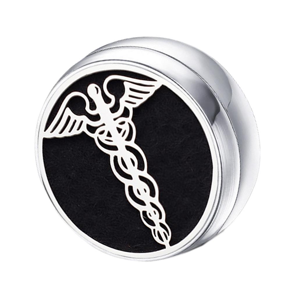Stainless Steel Essential Oil Diffuser Locket Button for Face Mask Wing