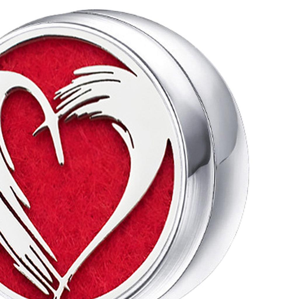 Stainless Steel Essential Oil Diffuser Locket Button for Face Mask Heart