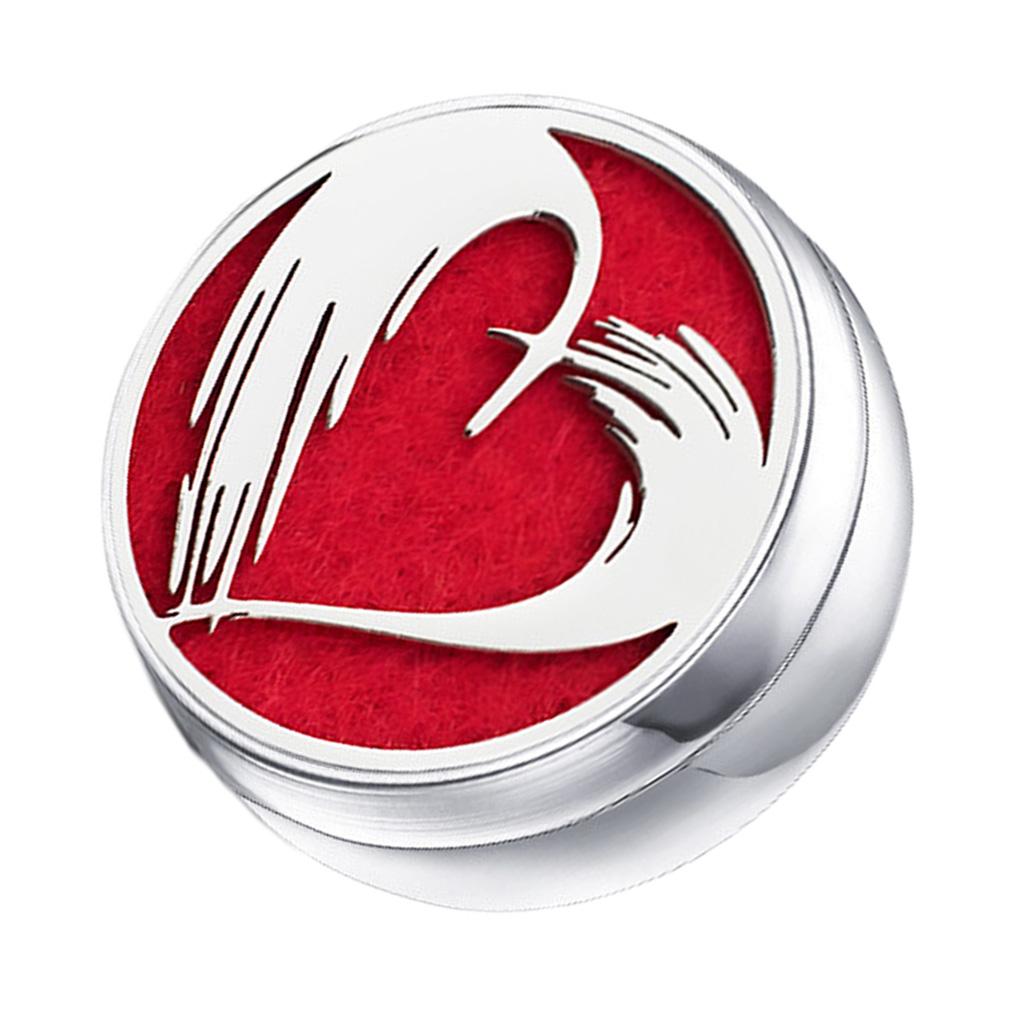 Stainless Steel Essential Oil Diffuser Locket Button for Face Mask Heart