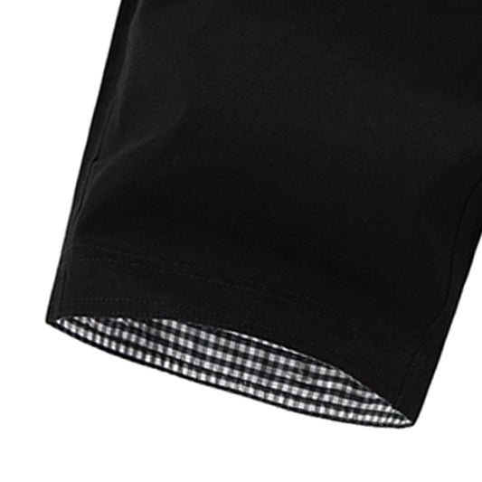 Men's Summer Shorts Cotton Joggers Classic Fit Pocket Pants Black M