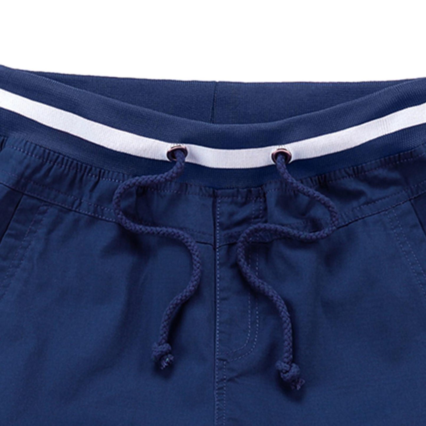 Men's Summer Shorts Cotton Joggers Classic Fit Pocket Pants Dark Blue M