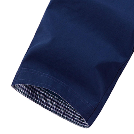Men's Summer Shorts Cotton Joggers Classic Fit Pocket Pants Dark Blue XL