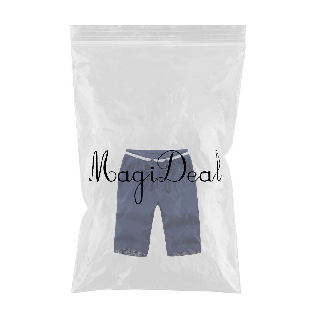 Men's Summer Shorts Cotton Joggers Classic Fit Pocket Pants Dark Blue 4XL