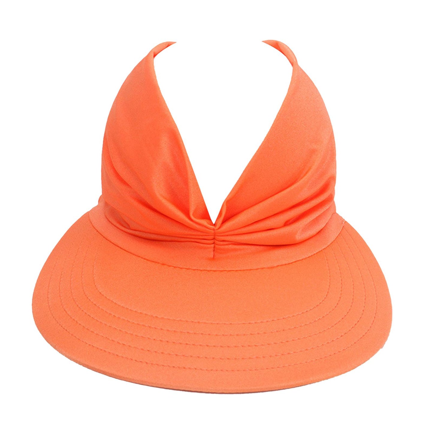 Hollow Top Summer Visor Outdoors Beach Hats for Women Girls Orange