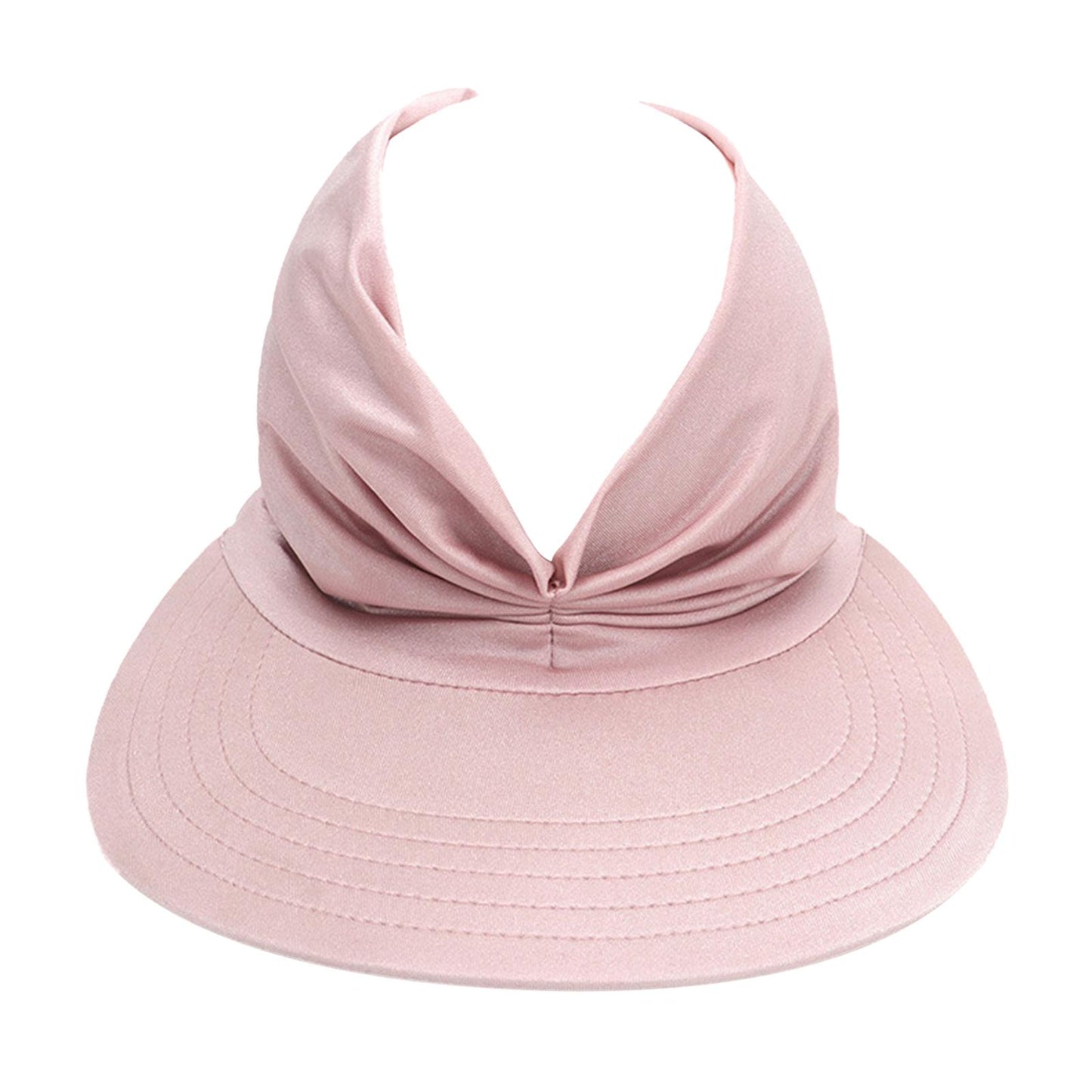 Hollow Top Summer Visor Outdoors Beach Hats for Women Girls Pink