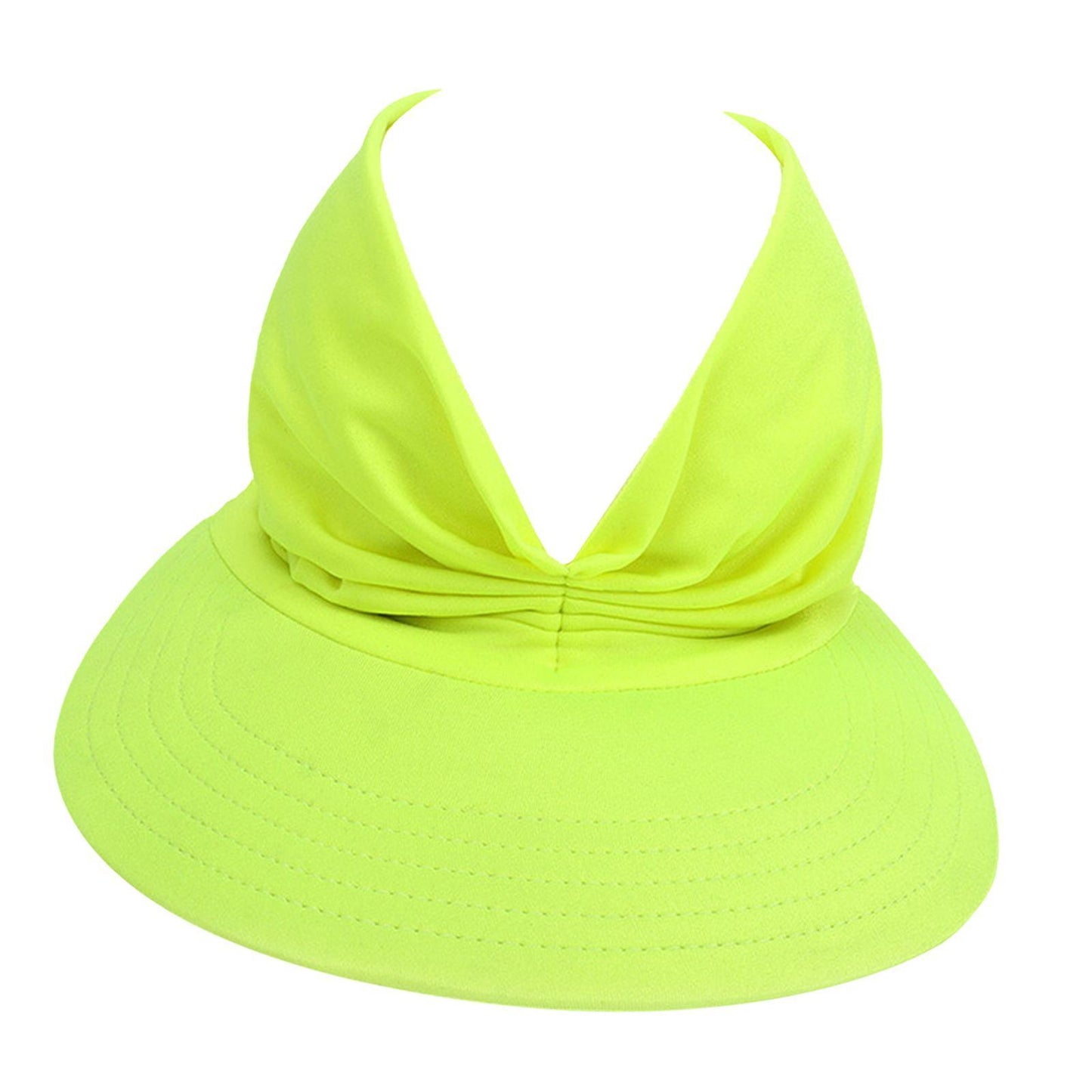 Hollow Top Summer Visor Outdoors Beach Hats for Women Girls Yellow