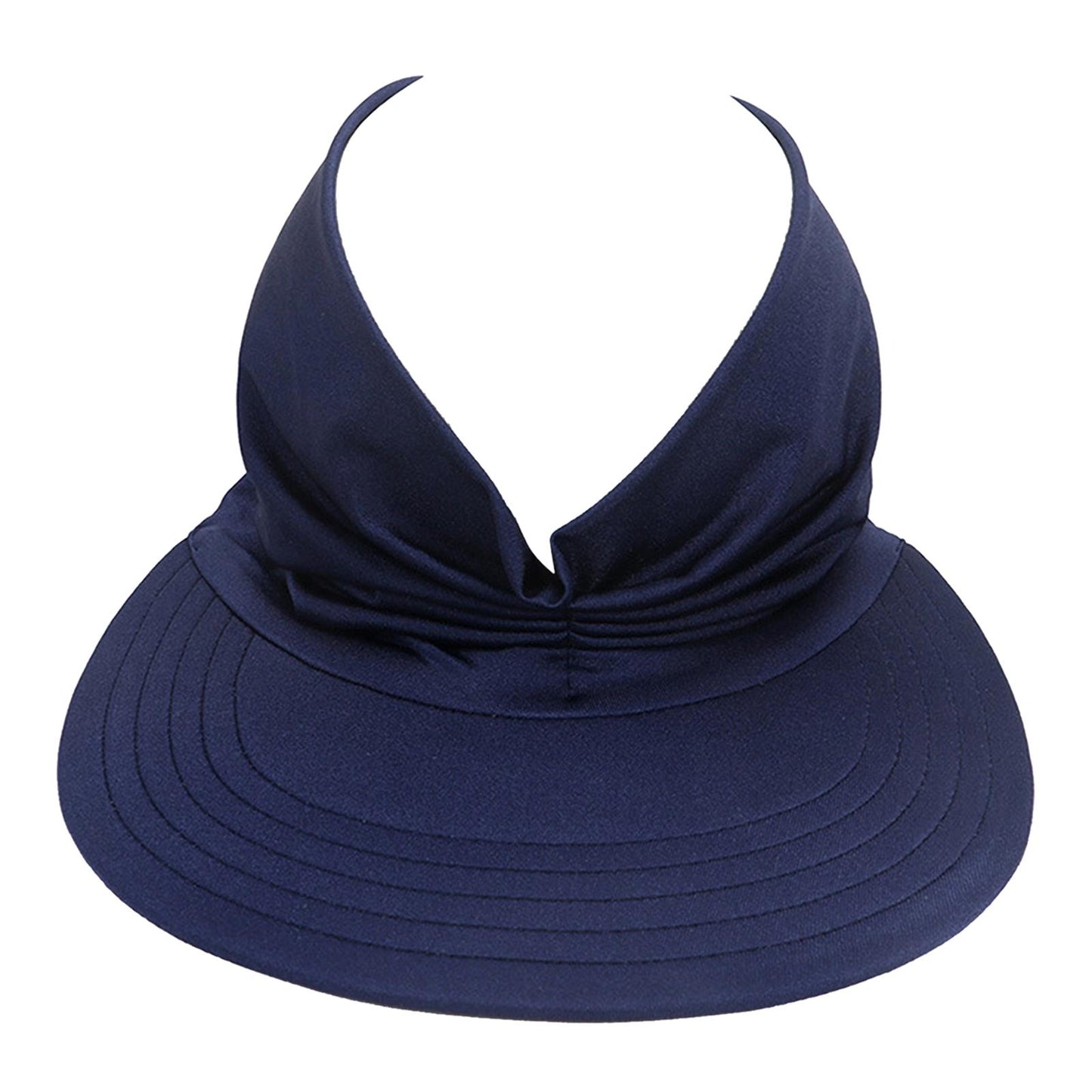 Hollow Top Summer Visor Outdoors Beach Hats for Women Girls Dark Blue
