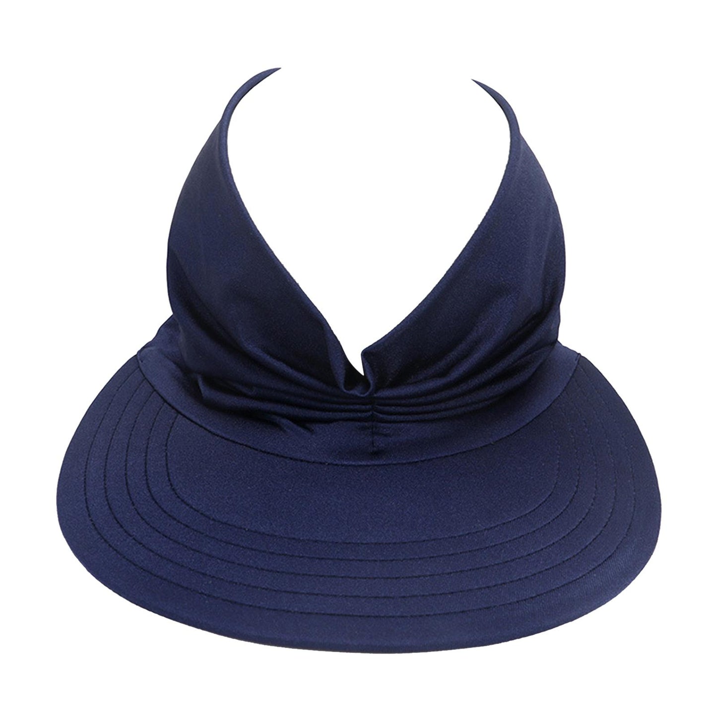 Hollow Top Summer Visor Outdoors Beach Hats for Women Girls Dark Blue