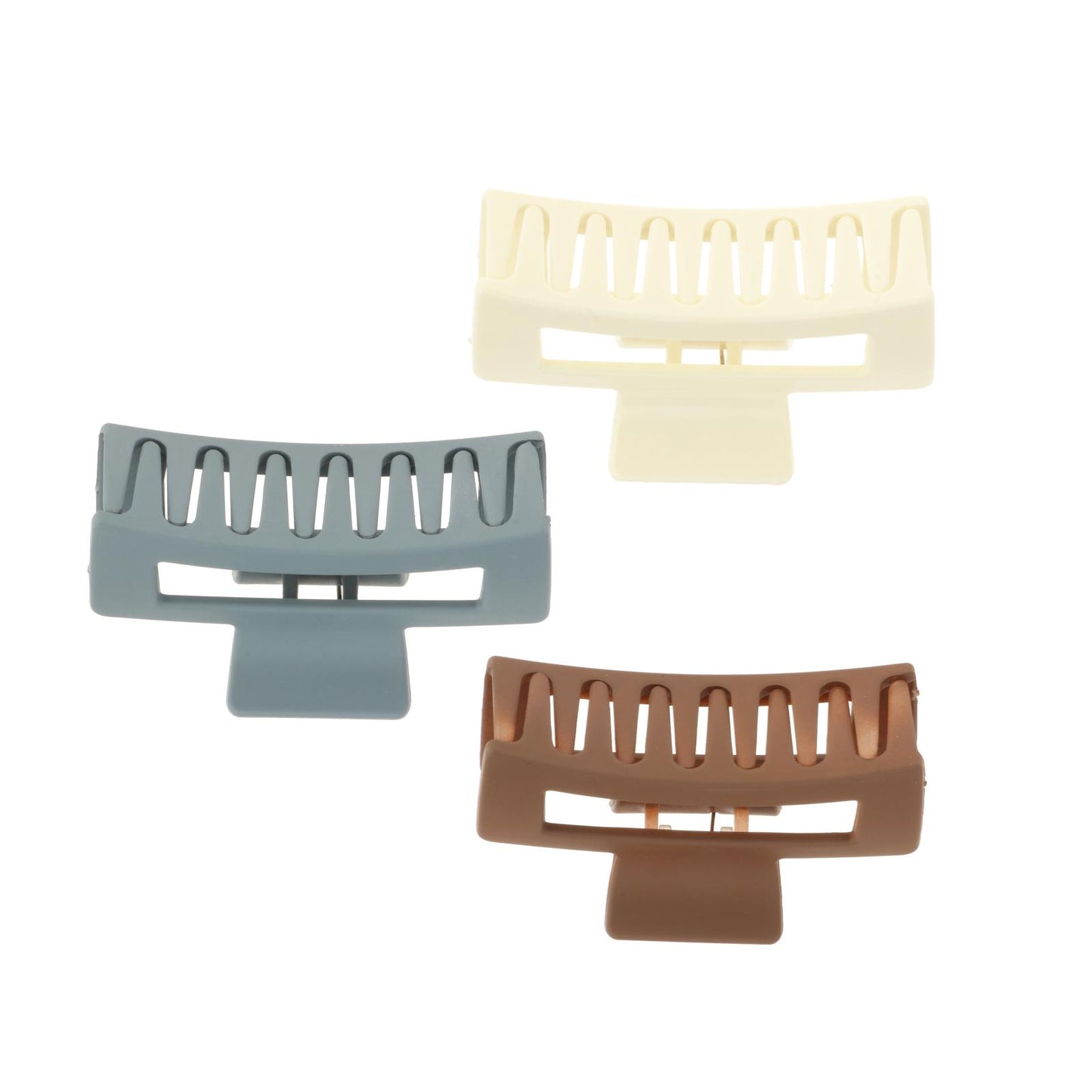 Women Hair Claw Clip Clamp Thick Hair Butterfly Ponytail Holder Matte Khaki