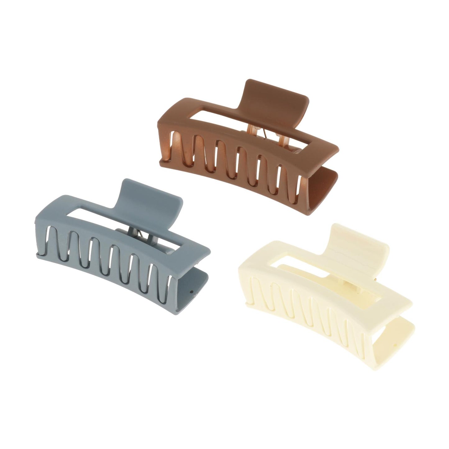 Women Hair Claw Clip Clamp Thick Hair Butterfly Ponytail Holder Matte Khaki
