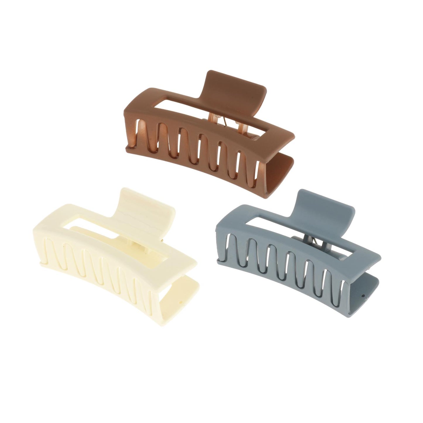 Women Hair Claw Clip Clamp Thick Hair Butterfly Ponytail Holder Matte Khaki