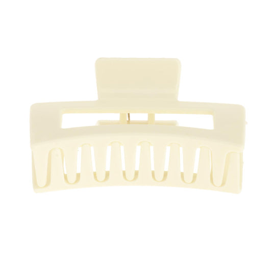 Women Hair Claw Clip Clamp Thick Hair Butterfly Ponytail Holder Beige