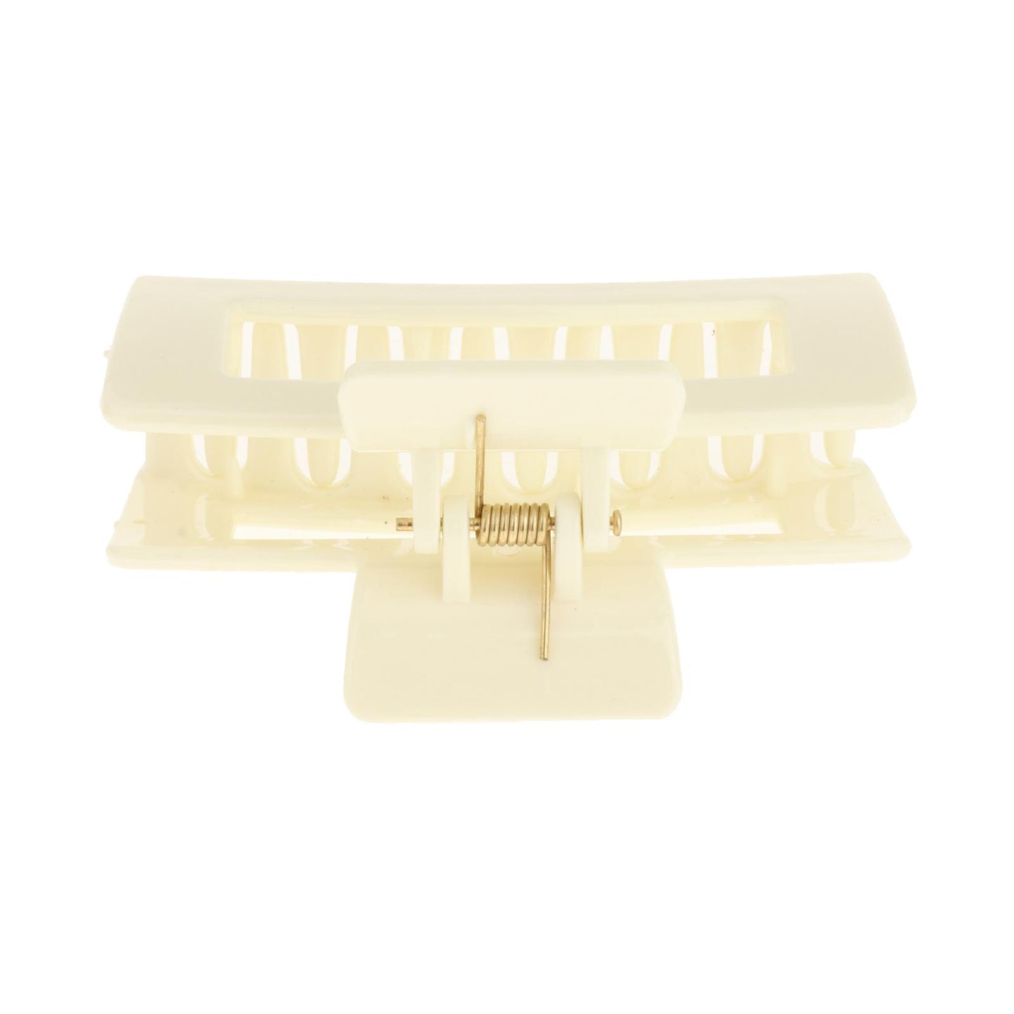Women Hair Claw Clip Clamp Thick Hair Butterfly Ponytail Holder Beige