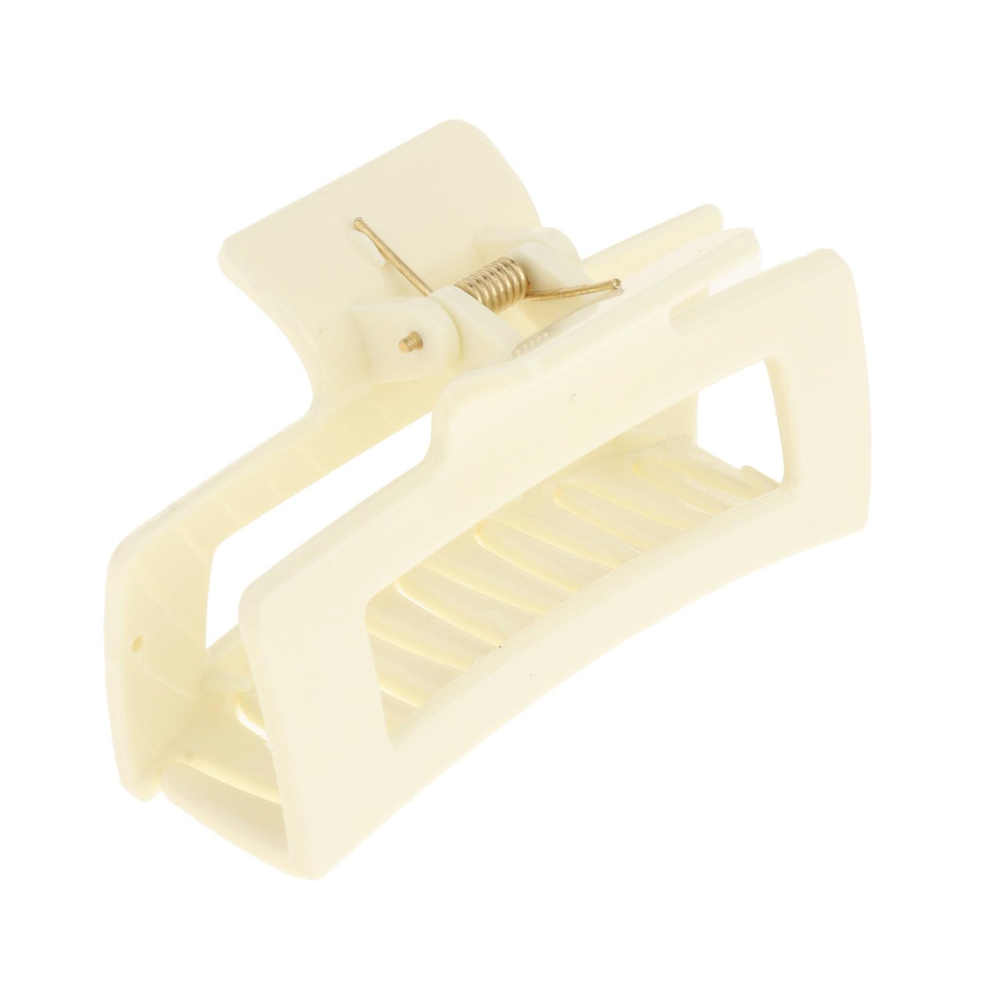 Women Hair Claw Clip Clamp Thick Hair Butterfly Ponytail Holder Beige