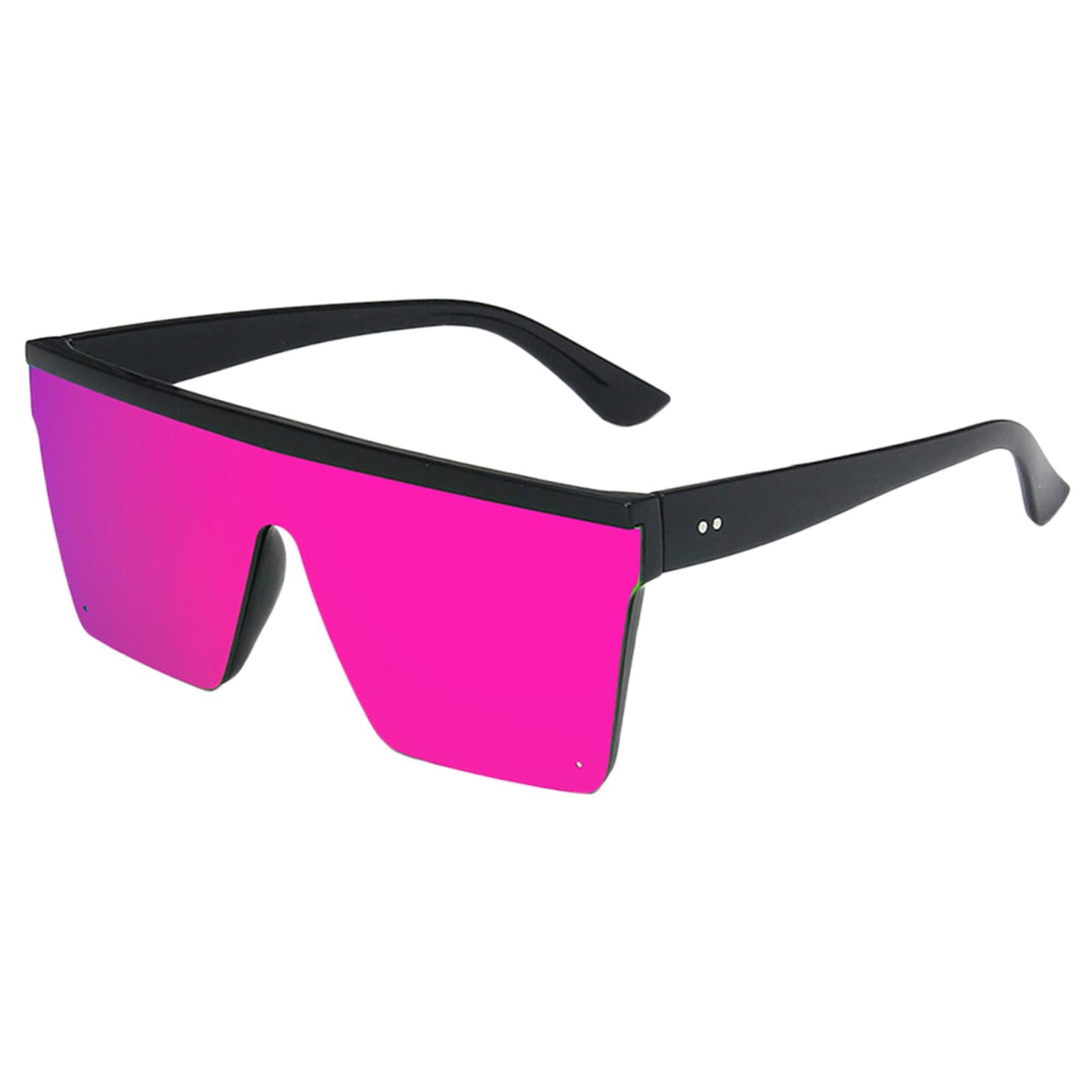 Trendy Frame Retro Square Sunglasses Women Men Large Flat Top Shades Unisex