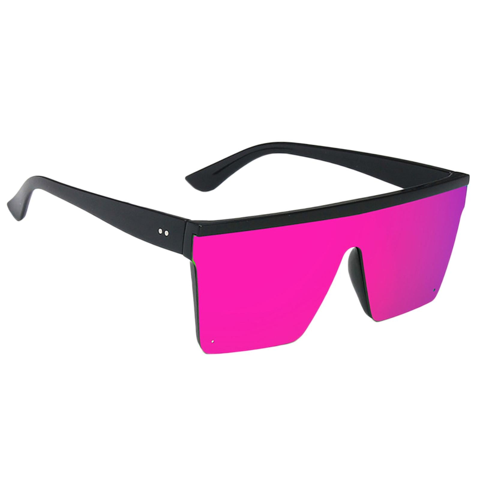 Trendy Frame Retro Square Sunglasses Women Men Large Flat Top Shades Unisex