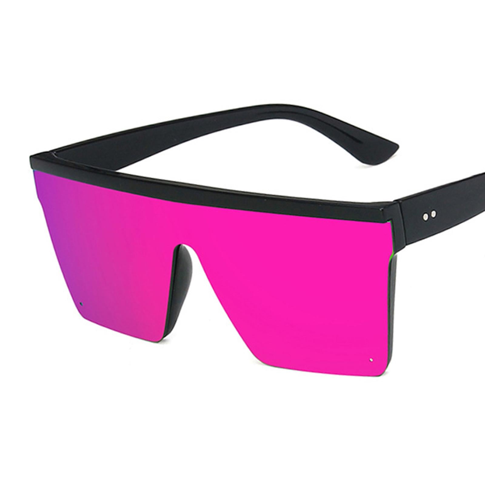 Trendy Frame Retro Square Sunglasses Women Men Large Flat Top Shades Unisex