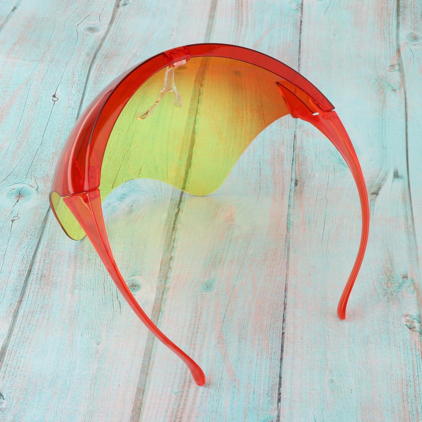 Face Shield Safety Sunglasses Clear Eyewear Reusable Easy Clean Windproof yellow
