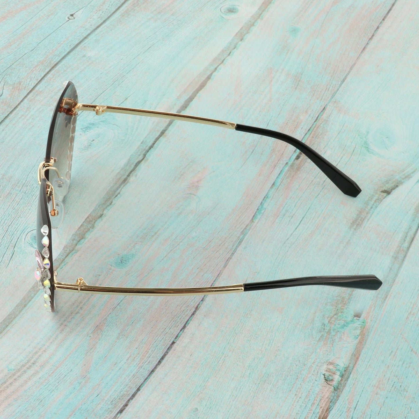 Fashion Vintage Oversized Sunglasses Women Gradient Eyewear Glasses Brown