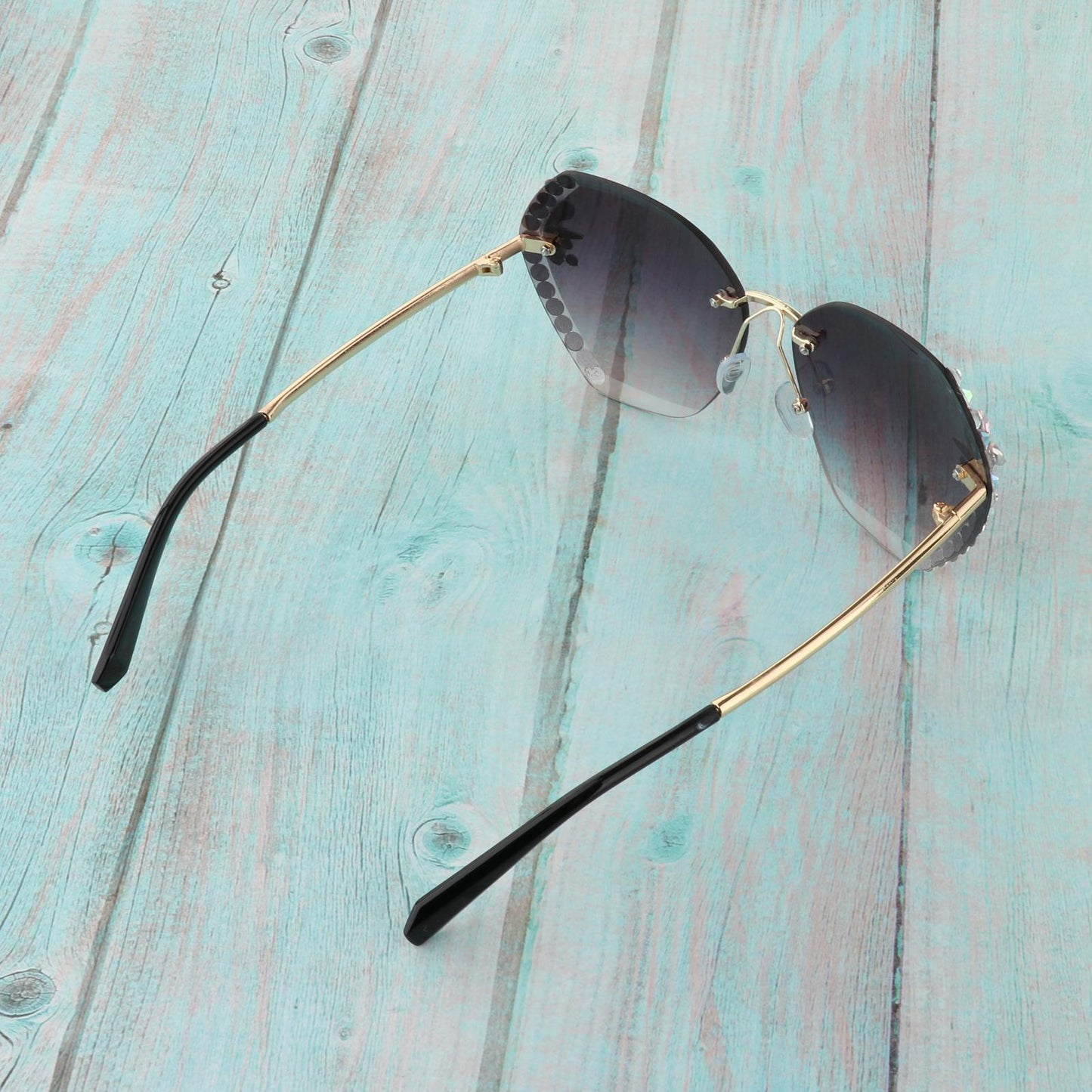 Fashion Vintage Oversized Sunglasses Women Gradient Eyewear Glasses Grey