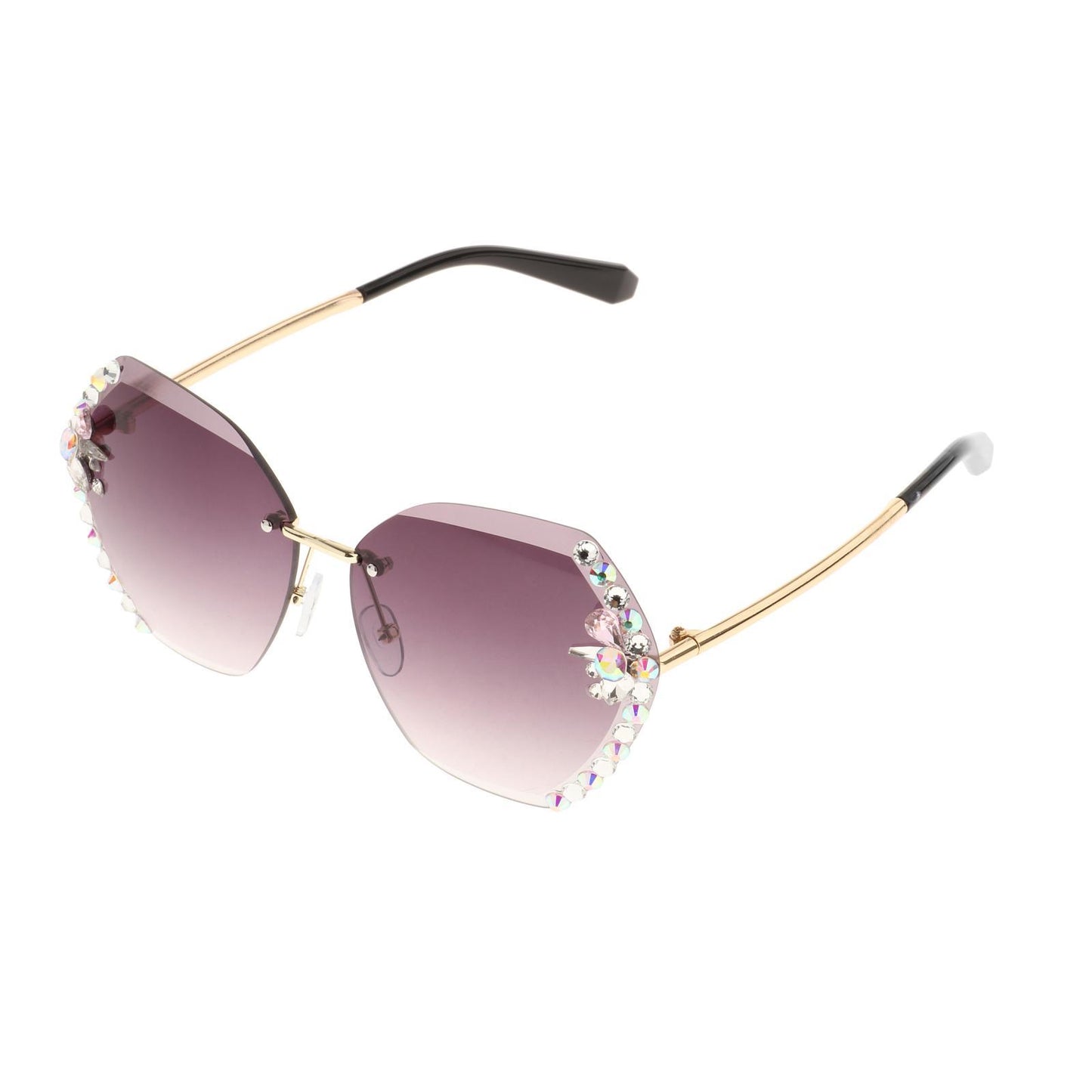 Fashion Vintage Oversized Sunglasses Women Gradient Eyewear Glasses Grey