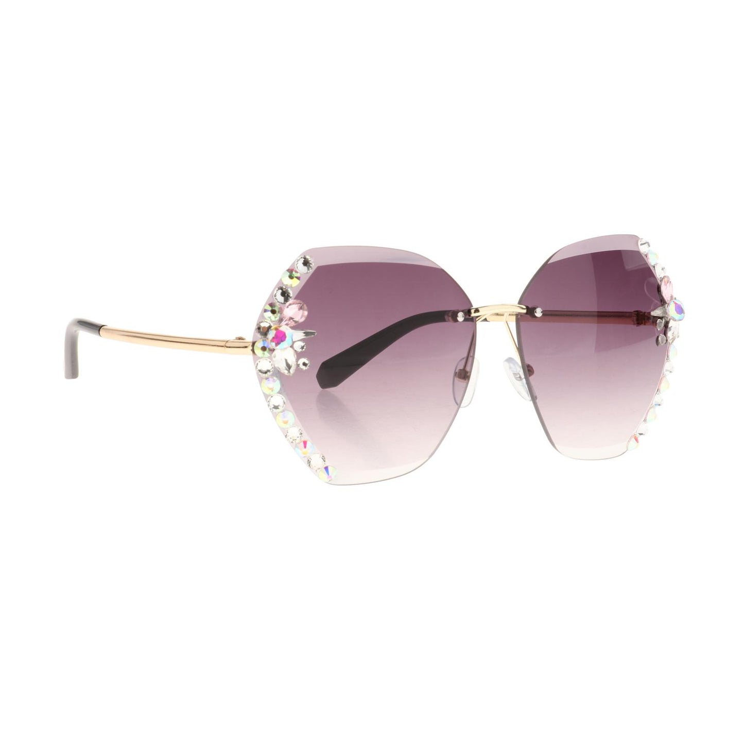 Fashion Vintage Oversized Sunglasses Women Gradient Eyewear Glasses Grey
