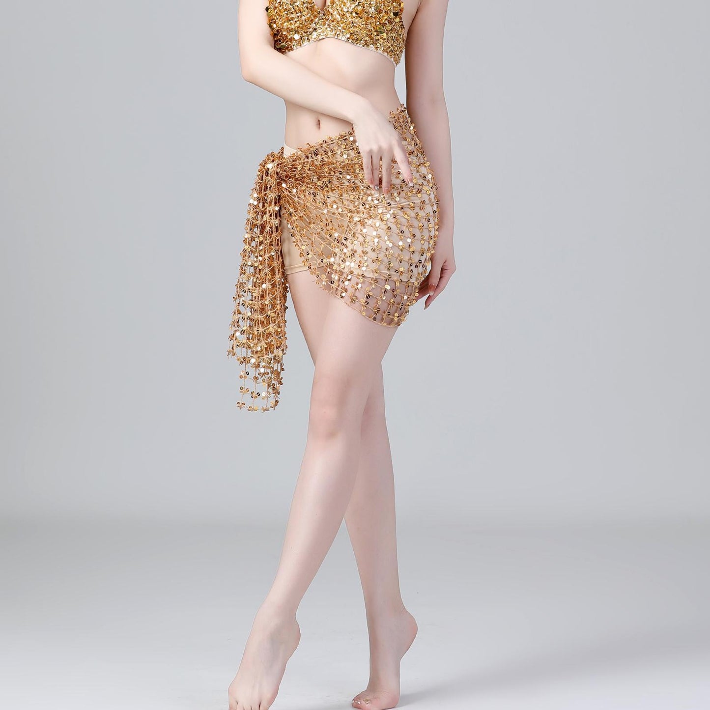 Belly Dance Hip Scarf for Women Waist Scarves Hipscarf Festival Clothing gold