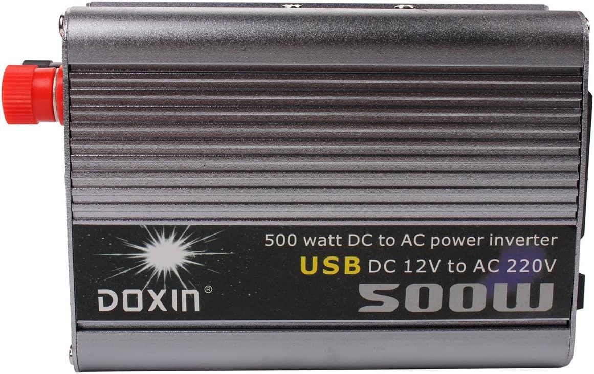 500W Watt DC 12V to AC 220V + USB Portable Voltage Transformer Car Power Inverter
