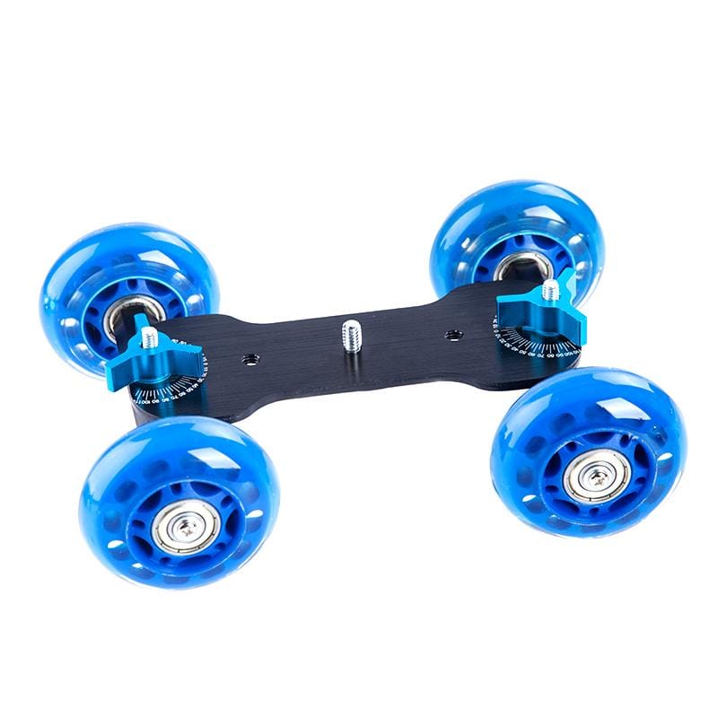 DEBO First Generation Camera Truck / Floor Table Video Slider Track Dolly Car for DSLR Camera / Camcorders (Blue)