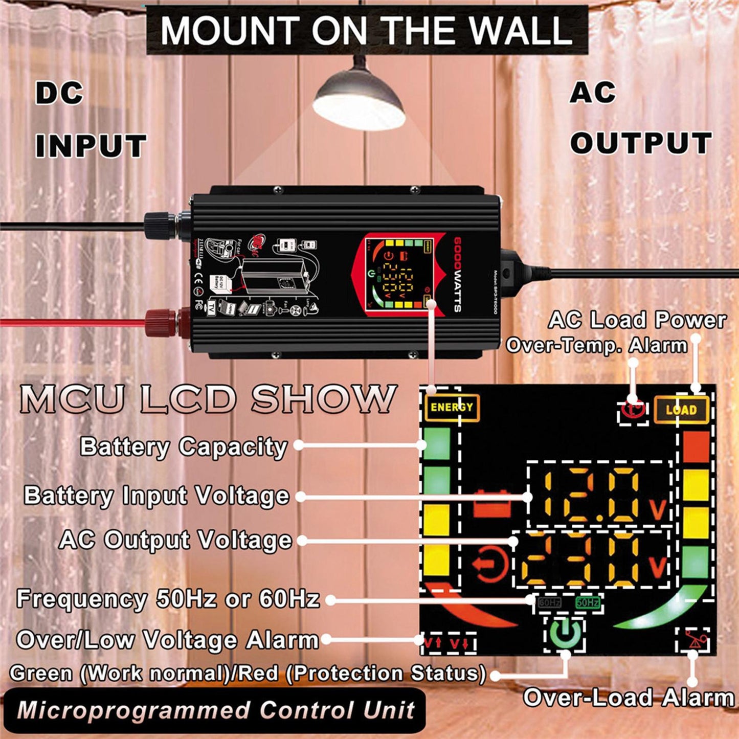 DC 12V to AC 110V/220V Power Inverter Charger Power Supply Black 220V A
