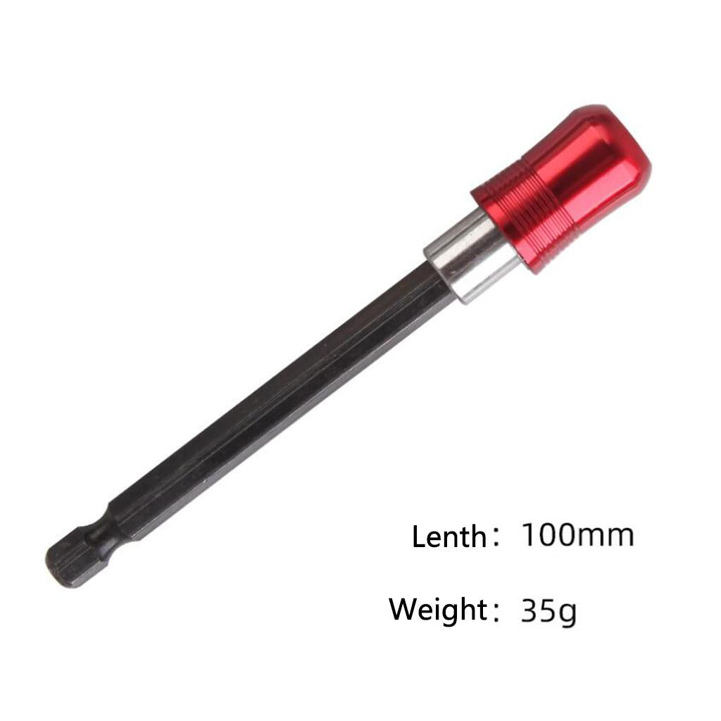 1/4 Hex Shank Quick Release Magnetic Holder Extension 100mm Red"