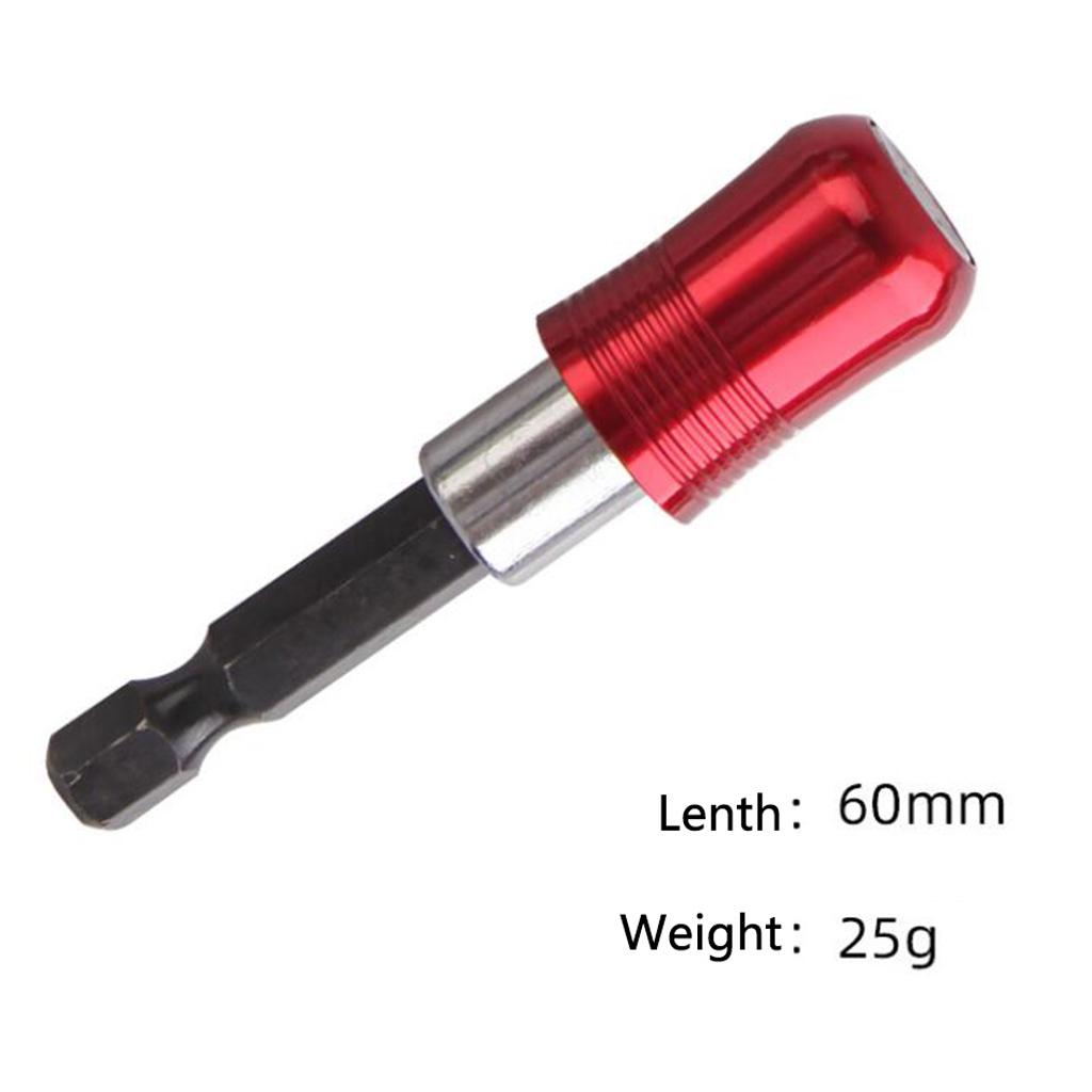 1/4 Hex Shank Quick Release Magnetic Holder Extension 60mm Red"