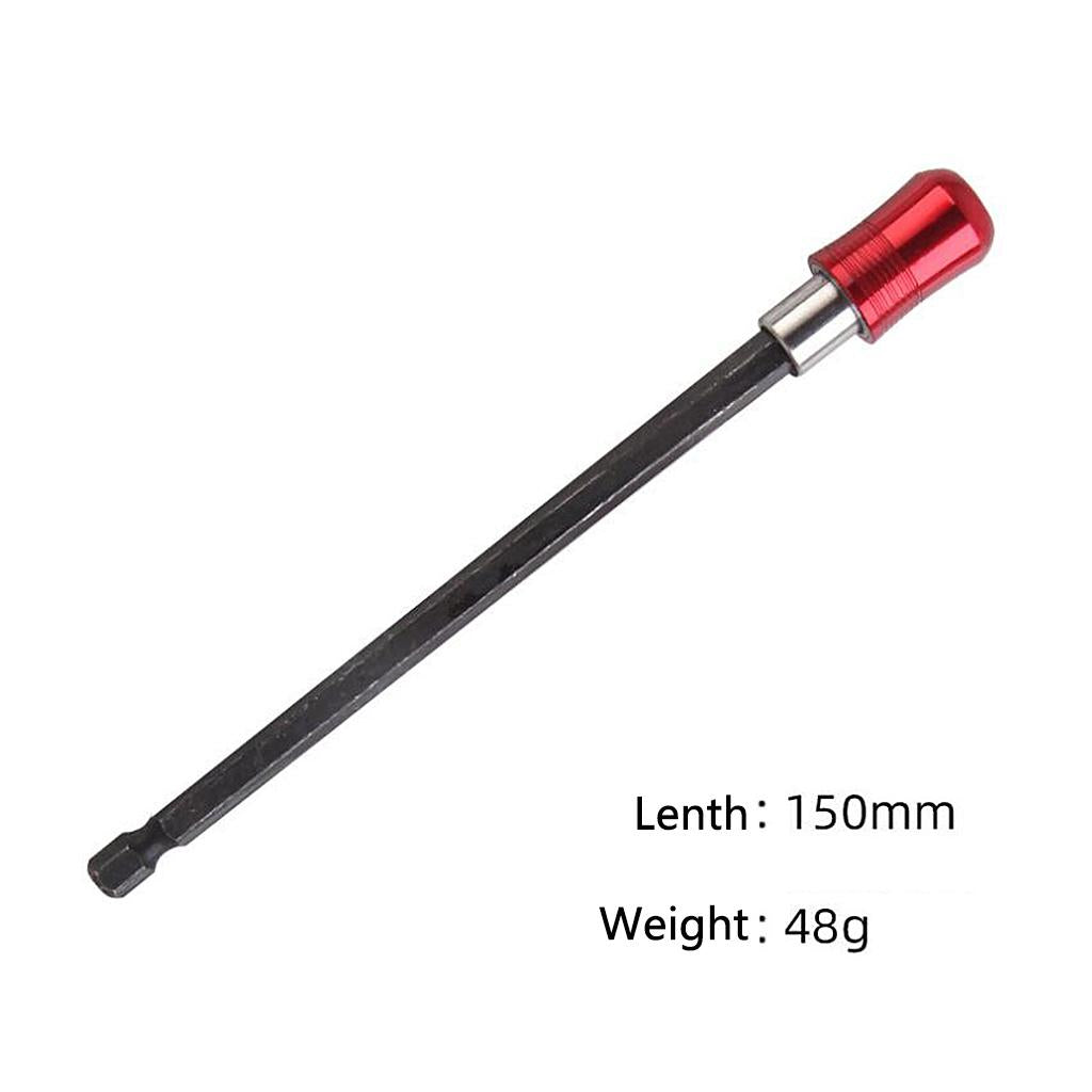 1/4 Hex Shank Quick Release Magnetic Holder Extension 150mm Red"