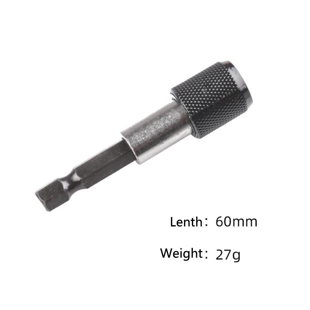 1/4 Hex Shank Quick Release Magnetic Holder Extension 60mm Black"