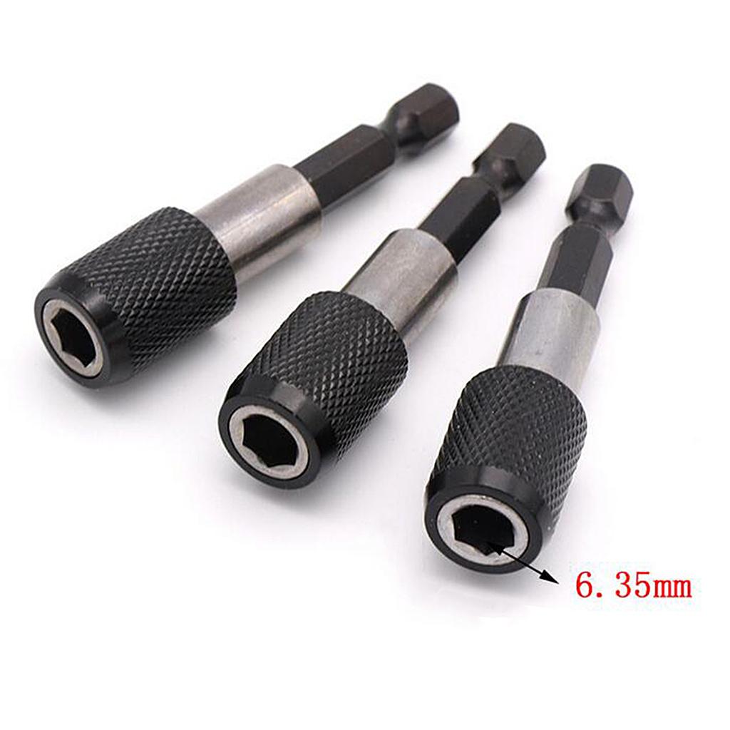 1/4 Hex Shank Quick Release Magnetic Holder Extension 100mm Black"