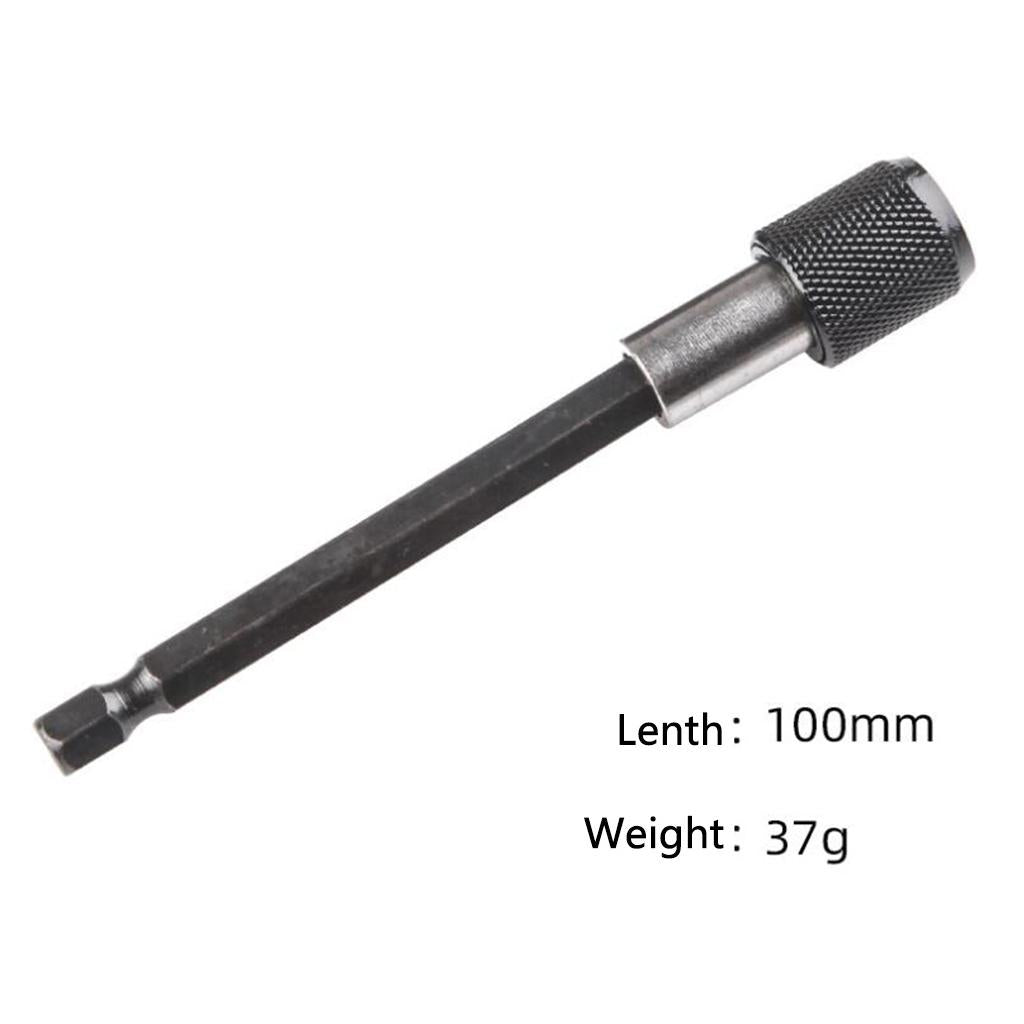 1/4 Hex Shank Quick Release Magnetic Holder Extension 100mm Black"