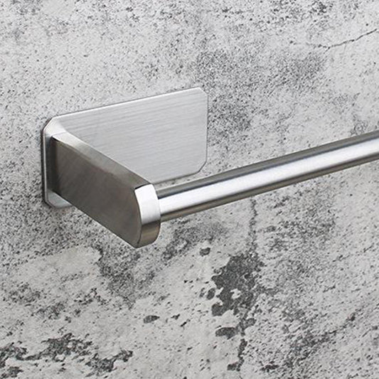 Adhesive Stainless Steel Bathroom Toilet Paper Roll Holder Long Silver