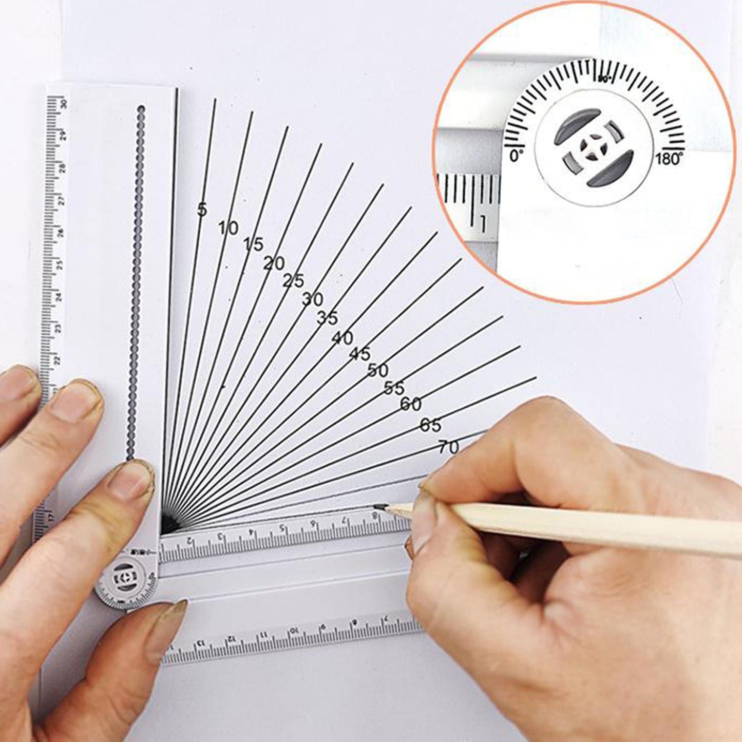Digital Angle Finder Protractor 12 Inch Angle Inclinometer Plastic Ruler