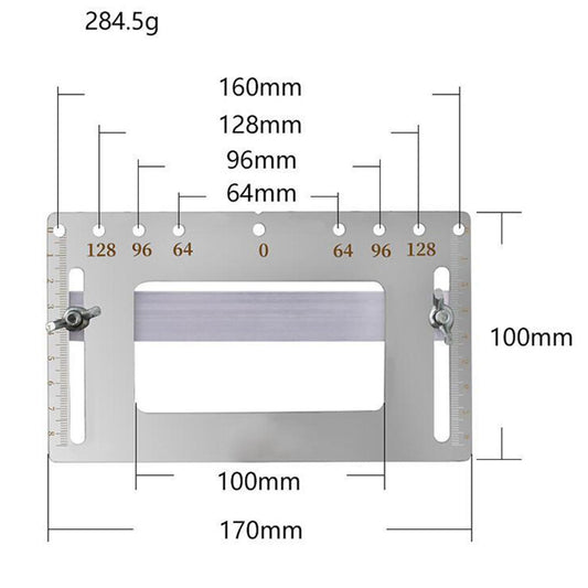 Punch Locator Drill Guide Cabinet Hardware Jig Template for Door Handle Knob Type B