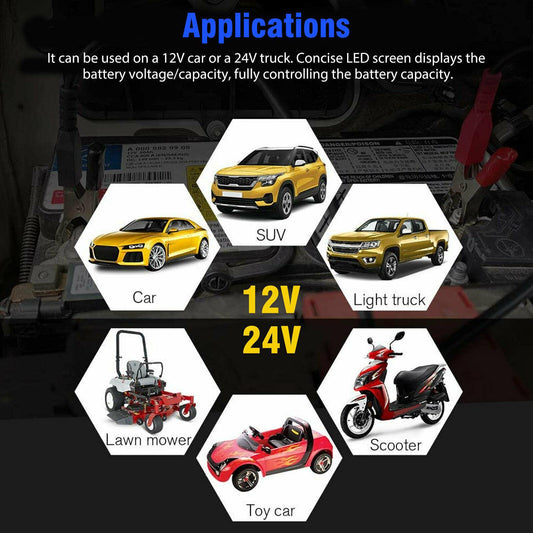 12V 24V Dual USB DC LED Digital Display Car Auto Voltmeter Battery Monitor