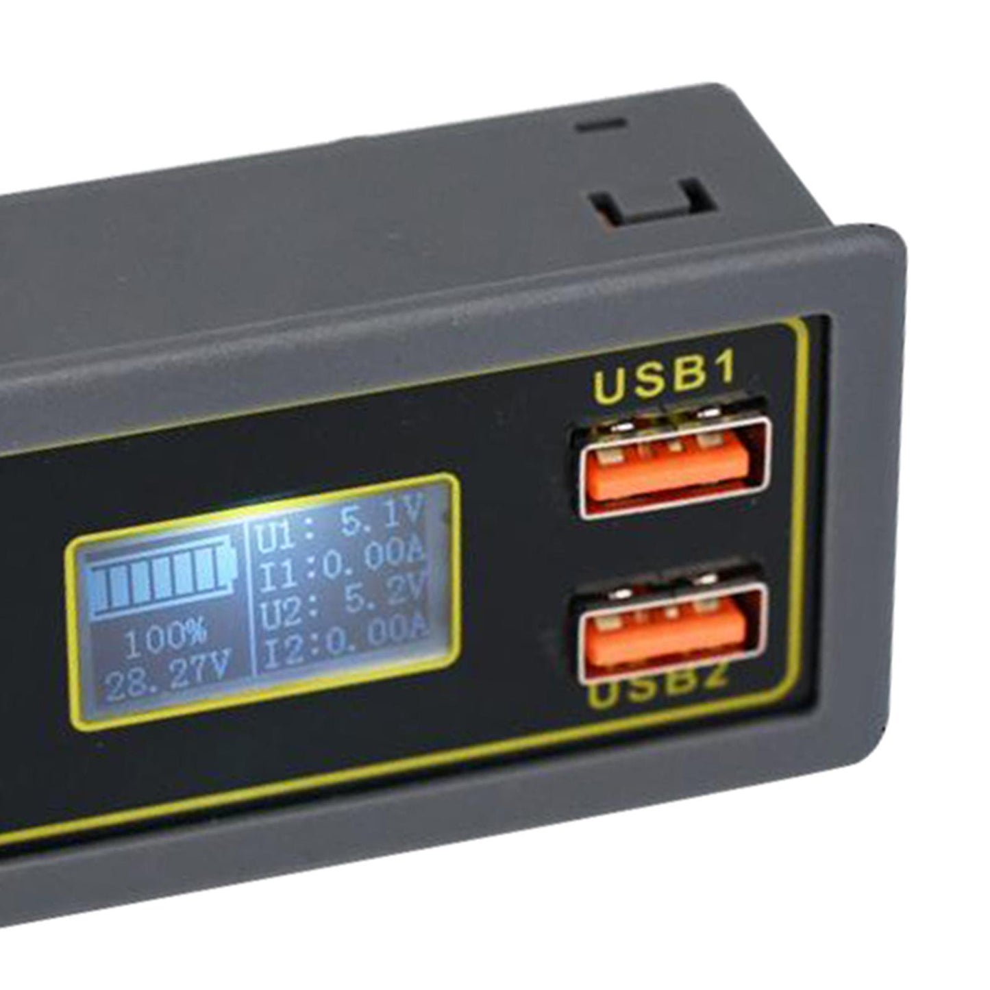 12V 24V Dual USB DC LED Digital Display Car Auto Voltmeter Battery Monitor