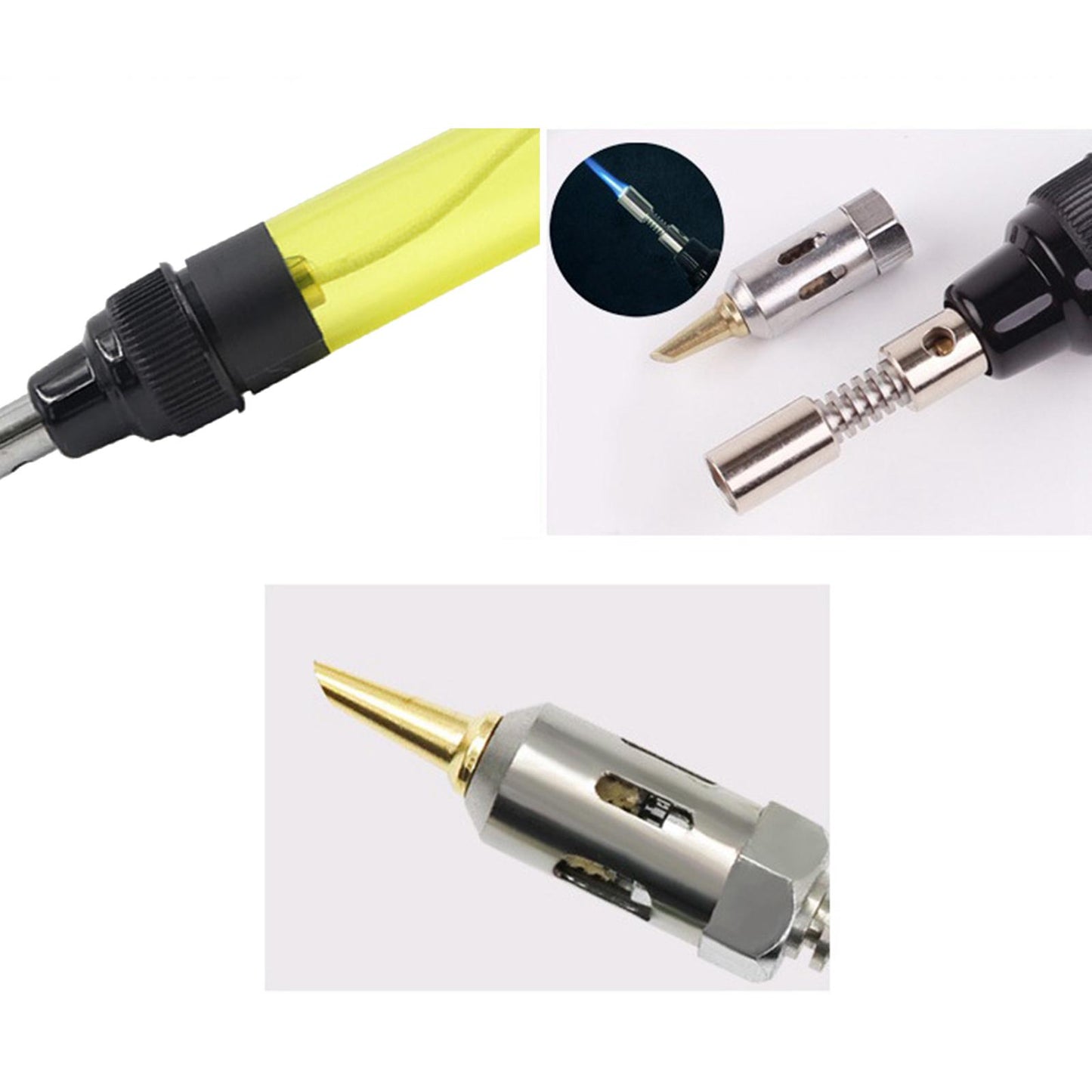 Butane Gas Cordless Soldering Iron Kit Torch Heat Solder Welding Pen Yellow