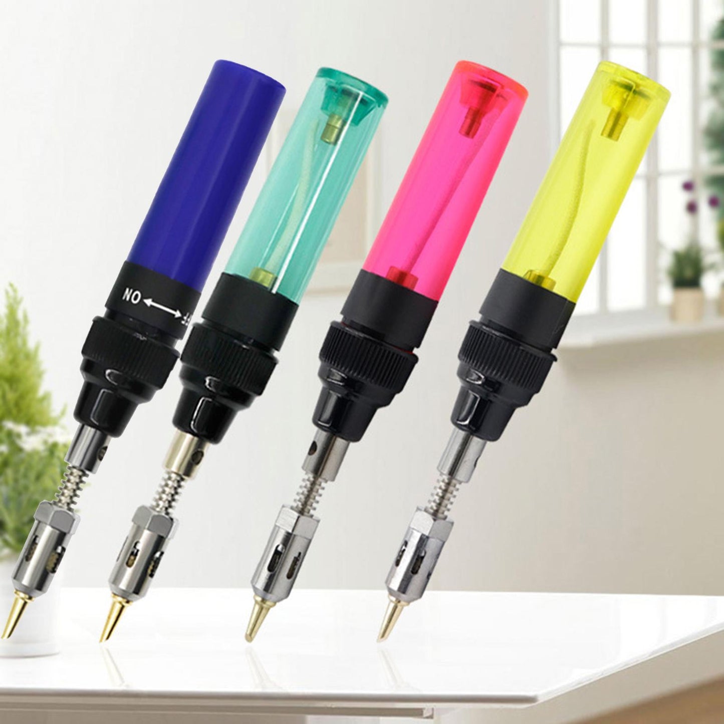 Butane Gas Cordless Soldering Iron Kit Torch Heat Solder Welding Pen Blue