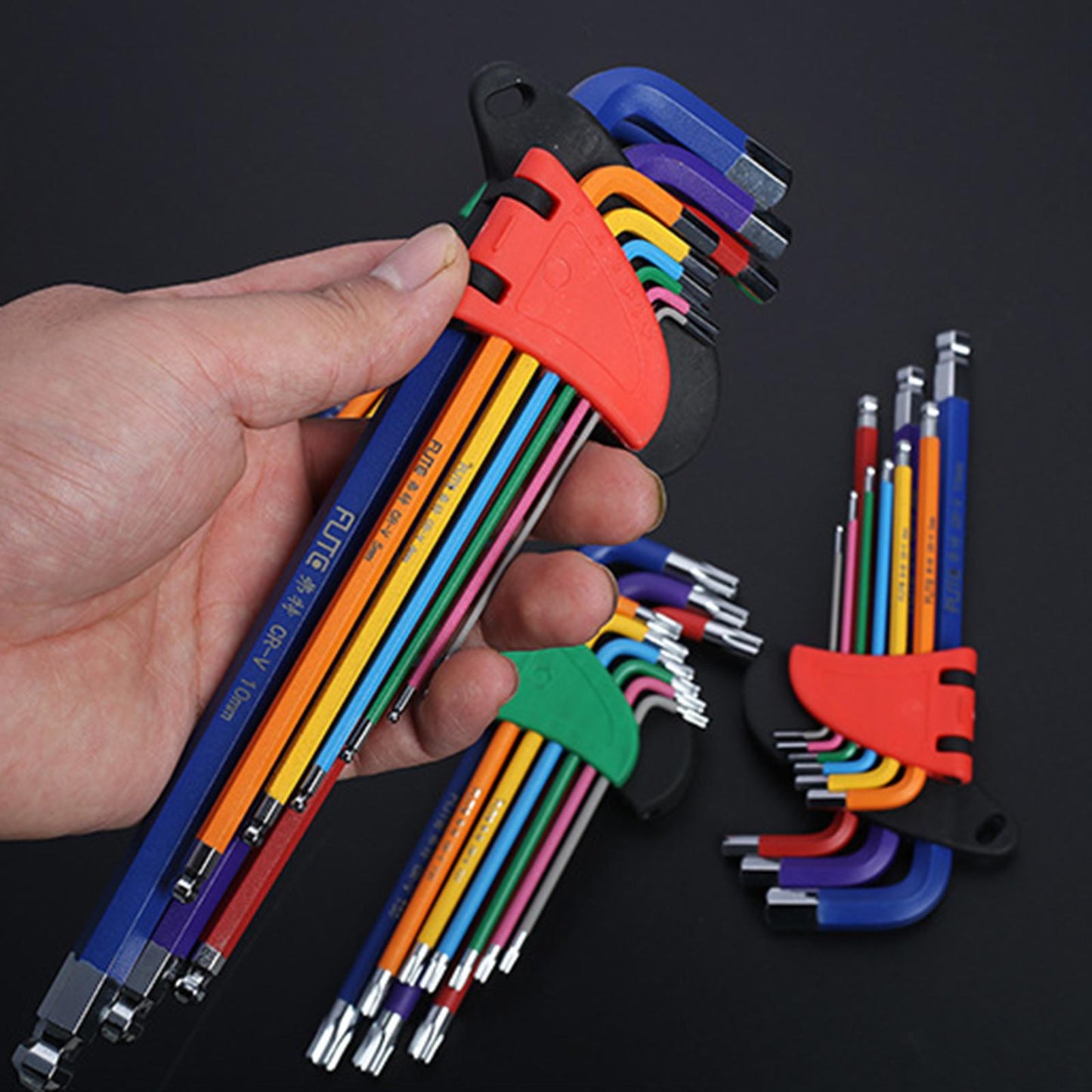 Professional Ball End Hex Key 9 Piece for Cars Bicycles Furniture Repairing hex long