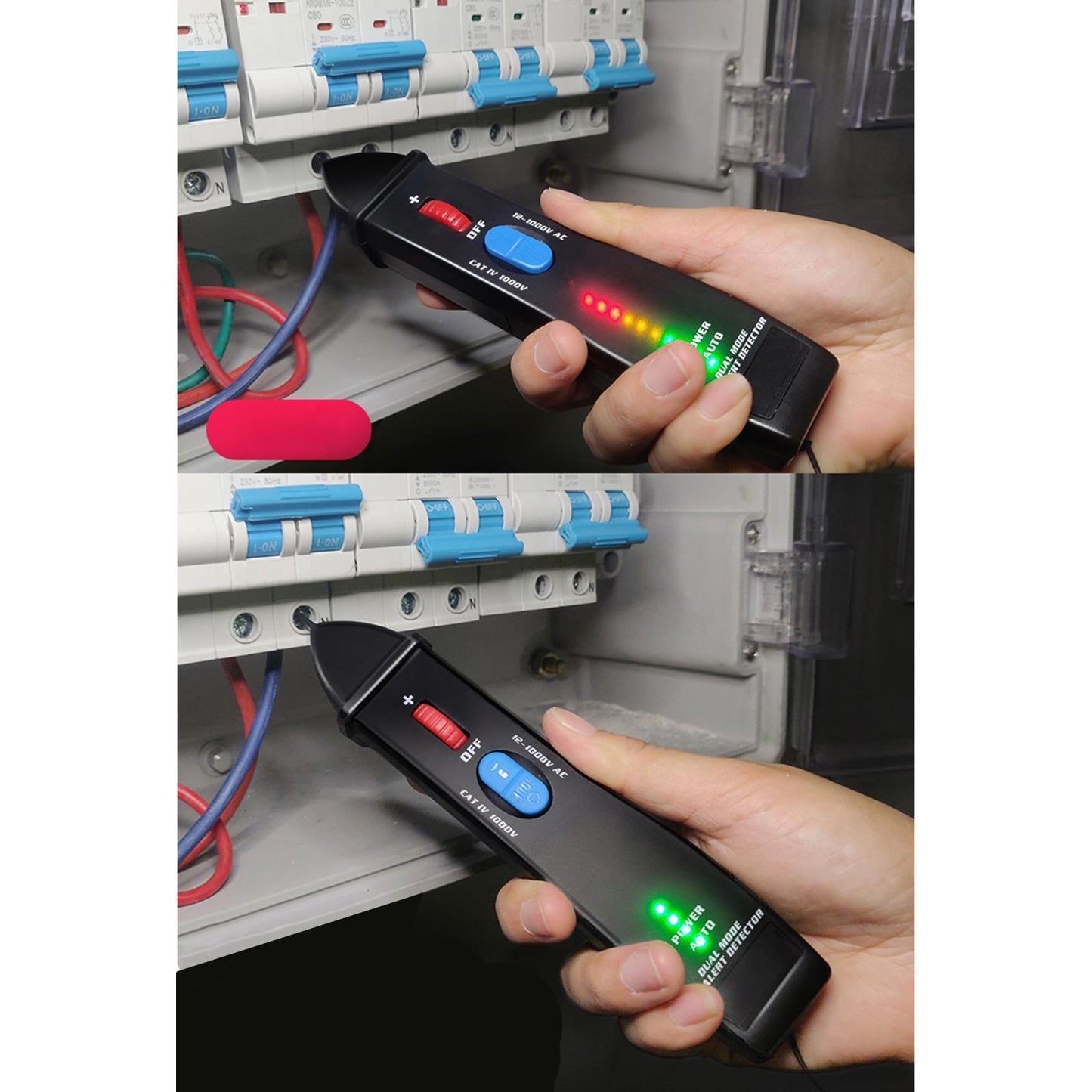 Non Contact Voltage Tester Buzzer Alarm & LED Flashlight Detector